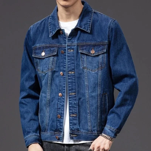 Enzo <b>Mens</b> Denim <b>Jacket</b> Classic Western Style Designer <b>Trucker</b> Vintage Style Coat - Product Image 4