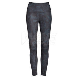 <b>Women's</b> High Quality Yoga <b>Legging</b> Unique Custom Design Mid Waist Solid <b>Pattern</b> Pants with Elastic Waist Closure in Stock! - Product Image 1