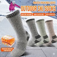 Chaussettes d'hiver en laine entièrement matelassées pour hommes, épaisses, en tissu éponge, chaudes, pour le travail, le ski, la randonnée