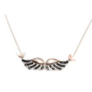 Collar de Plata de Ley 925 con Alas de Ángel y Periquito, Símbolo Religioso Cristiano para Regalo - Product Image 4