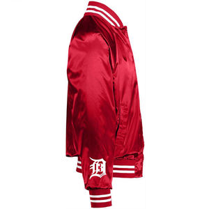 2026 Custom Design Satin <b>Jacket</b> Two-Tone Contrast Sleeve Bomber <b>Jacket</b> for High Street Fashion 2026 Trend Varsity <b>Jacket</b> - Product Image 6