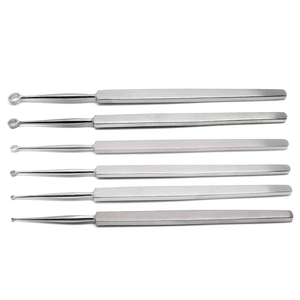 เครื่องมือผ่าตัดแบบใช้มือทำจากเหล็กกล้าไร้สนิมเกรดทางการแพทย์ รุ่น Curette ขนาด 11 นิ้ว ปลายรูปวงรี สำหรับใช้กับกระดูก รุ่น RS-RC-32 ได้รับการรับรองมาตรฐาน CE - Product Image 1