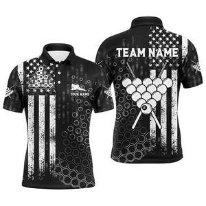 เสื้อโปโลสนุ๊กเกอร์สำหรับผู้ชายแบบกลับด้านได้เสื้อเจอร์ซีย์สำหรับทีมบิลเลียดสนุกเกอร์พูลเจอร์ PBJ-0032 - Product Image 6