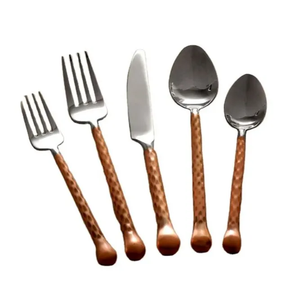 Ensemble de couverts mignon avec poignée en bois Design avec boîte 304 ensemble de fromage en acier inoxydable mariage royal vente chaude ensemble de couverts à bas quantité minimale de commande - Product Image 1