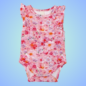 Mameluco de Algodón 100% Orgánico para Bebé, Suave, Transpirable, Ecológico, con Estampado Floral de Invierno, Unisex, Color Pantone Teñido, con Broches - Product Image 4