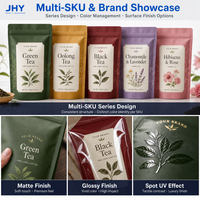 Sachet Doypack Personnalisé Imprimé en Héliogravure, Durable, Qualité Alimentaire, avec Fermeture Éclair, pour Tisane Apaisante pour le Sommeil