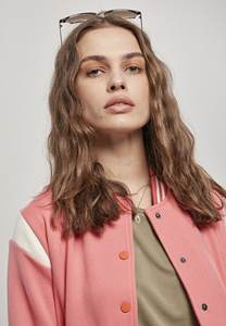 Best Selling Pale Pink <b>Women</b> Inset College <b>Zip</b> <b>Up</b> Varsity <b>Jacket</b> Baseball <b>Jacket</b> For <b>Women</b> Crop Wool Letterman <b>Jacket</b> For <b>Women</b> - Product Image 3