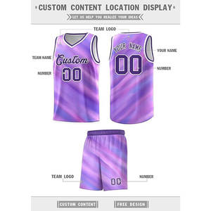 Uniformes de baloncesto atléticos para hombres de secado rápido Impresión sublimada Camisetas de baloncesto puro - Product Image 2