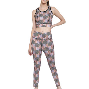 Conjunto de Yoga de Talla Grande para Mujer, Cintura Elástica, Alta Calidad, Cómodo y Fácil de Usar, 2 Piezas, Disponible en Stock, MOQ Bajo - Product Image 1