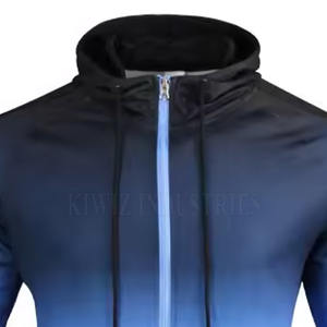 2024 nouveauté unisexe fermeture éclair Sublimation imprimé survêtements de haute qualité 100% coton Polyester décontracté grande taille pour l'hiver - Product Image 3