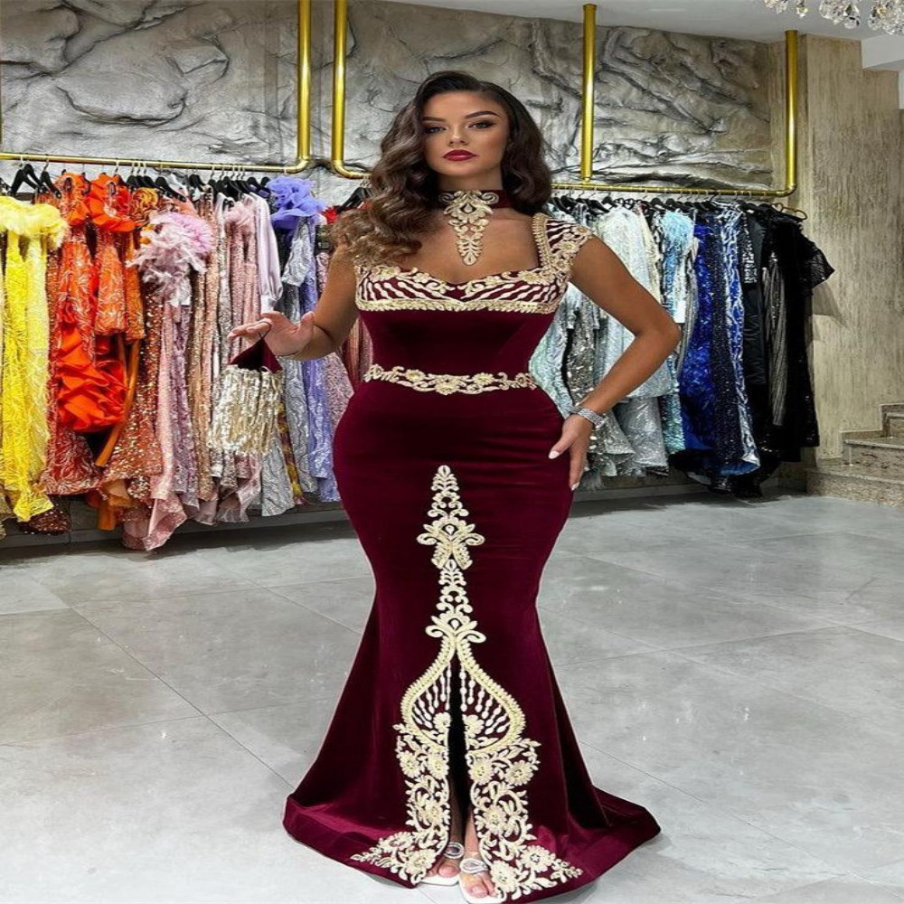evening dress boutique dubai Luxury Beaded Dubai Green Evening Dresses with Spaghetti Straps SS225 Green V-Neck / 12 main image 1