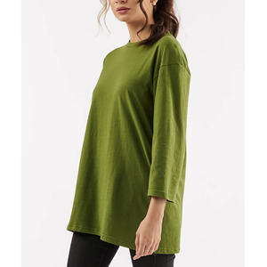 Marque femmes poids lourd t-shirts décontracté surdimensionné t-shirt femme respirant 100% coton dames chemises hauts T-Shirts pour les filles - Product Image 3