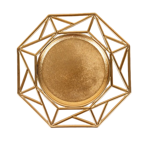 Assiette de service de nourriture arrondie en argent de qualité standard vaisselle d'événement de mariage assiette de chargeur de bordure de concepteur fabriquée à la main - Product Image 3