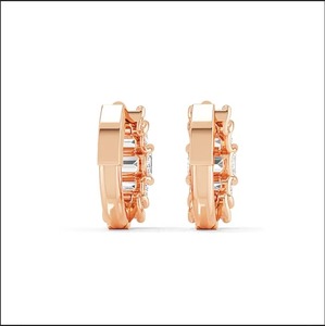 High on Demand 18K Gold Plated Diamond Earrings for Ladies Fancy Small Designs for Parties Exports for Girls - Product Image 3