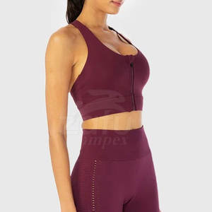 Sujetador Deportivo de Alta Calidad para Mujer, Servicio OEM, Spandex/Nailon, Transpirable, Logotipo Frontal, Alta Sujeción, Sin Costuras - Product Image 5