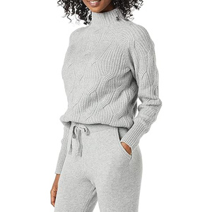 Pull en tricot patchwork bicolore, haut tendance pour femmes, pull pour femmes - Product Image 6