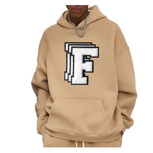 Sudaderas con Capucha Bordadas en Chenilla para Hombre, Hechas a Medida, 100% Algodón, Manga Larga, Antiarrugas, Ropa Casual de Invierno - Product Image 1