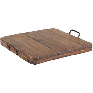 Plateau de service en bois au design unique et moderne de haute qualité pour les ustensiles de cuisine décoratifs avec poignées de vernis naturel personnalisées - Product Image 4