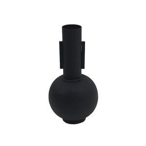 Vase à fleurs en métal design moderne fini noir de petite taille pour la maison et le mariage Décoration de table Vase en métal fait à la main - Product Image 2