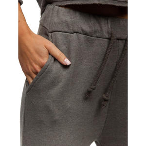 Custom Distressed Zip Hoodie Mujeres Chándales Algodón Entrenamiento Joggers Conjuntos Mujeres Dos Piezas Pantalones Set - Product Image 4