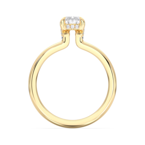 1.13 carats E-F/VVS-VS Moissanite poire et coupe ronde argent broche ensemble Solitaire bague de fiançailles pour les femmes - Product Image 5