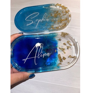 ถาดโต๊ะเครื่องแป้งเรซิ่นดีไซน์ทันสมัยถาดตกแต่งโต๊ะเครื่องแป้ง - Product Image 3