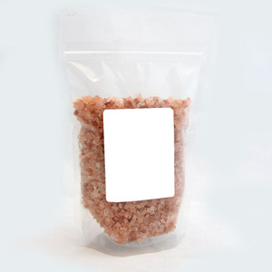 Sac de pochette d'emballage de sel de mer en plastique avec logo privé personnalisé pochette de sel rose de l'Himalaya debout avec fenêtre transparente - Product Image 5