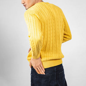Pull d'hiver confortable et respirant pour homme, col rond, rayé, coupe ajustée, tricoté, décontracté - Product Image 6