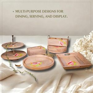 Porta Cucharas de Madera Ecológico con Base de Madera Natural, Porta Cucharas de Madera con Estilo de Arte Popular Decorativo - Product Image 6