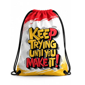 <b>BIG</b> TEN APPAREL Unisex Black Polyester Drawstring Gym Bag Casual Solid Color Durable Anti-Theft Eco-Friendly Fitness <b>Backpack</b> - Product Image 2