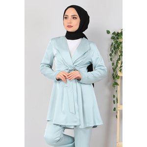 Conjunto Casual de 2 Piezas para Mujer, Satén, Estampado Floral, Tela Tweed, Logotipo Personalizable, Tallas XS/XL, Tejido de Punto, Verano Otoño - Product Image 2