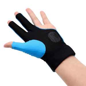 Respirant bas prix 3 doigts gants de billard gants de billard piscine haute qualité Spandex matériel couleurs OEM gants de billard - Product Image 5