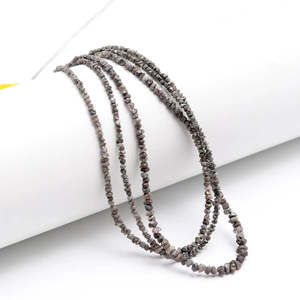 Perles de diamant brut naturel gris foncé de haute qualité 2-3 mm, gris fantaisie non taillé - Product Image 1