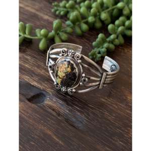 Jameson Hoskie Blackjack Turquoise & Sterling <b>Silver</b> Fashion <b>Cuff</b> <b>Bracelet</b> - Product Image 3