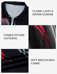 Polo tricoté à manches courtes mode coréenne street style colour block patchwork polo à la mode streetwear fashion - Product Image 2