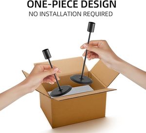Metal Craft Iron <b>Black</b> Desktop <b>Candlestick</b> Living Room Decoration Small Candle Holders Simple Fashion Candle Light Mold - Product Image 4