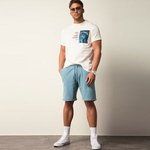 กางเกงขาสั้นซับเหงื่อทำจากผ้าฝ้าย100% วินเทจผ้าเฟรนช์เทอร์รี่ผ้าเช็ดเหงื่อเสื้อผ้าแนวสตรีทเสื้อกางเกงวิ่งจ็อกเกอร์กันแดดซีดจางยืดหยุ่นได้โลโก้ตามต้องการ - Product Image 5