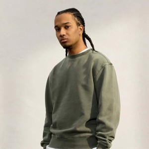 Sweat-shirt ras du cou teint pour femme léger et à la mode parfait pour une tenue décontractée et des activités de plein air - Product Image 2