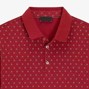 เสื้อโปโลสีแดงมีปกเสื้อโปโลแขนสั้นสำหรับผู้ชายเสื้อโปโลดีไซน์ลำลอง - Product Image 5
