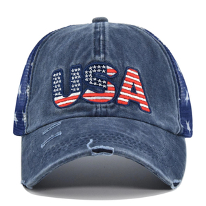 Gorra Desgastada al por Mayor a Precio de Fábrica, Gorra de Papá con Logotipo Personalizado Bordado, Gorra Deslavada y Desgastada - Product Image 3