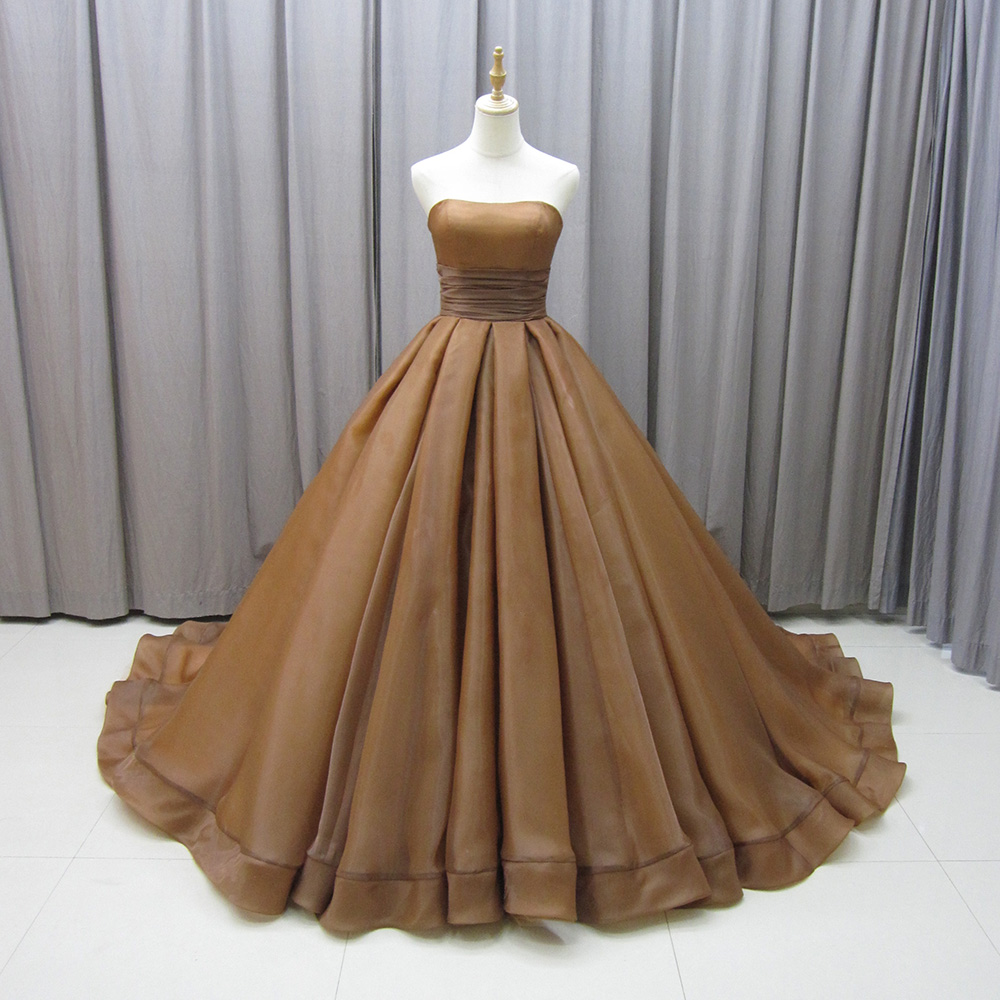 wedding party dress elegant for women light brown