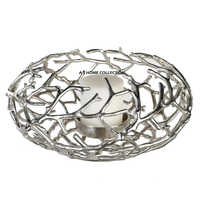 Design de feuille de couleur or de style arabe avec bougeoir en verre parfait pour le centre de table de pot de bougie unique en béton d'accent