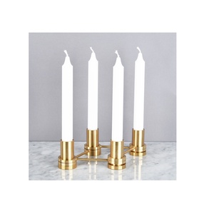 <b>Brass</b> Metal Candle Holder Pillar Stand Table Centerpiece for Home Decorative for Hot Selling - Product Image 2