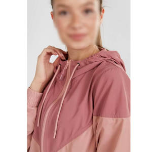 Veste coupe-vent en nylon imperméable avec rayures et ourlet réglable, poches latérales cachées à fermeture éclair, nouveau design personnalisé - Product Image 4