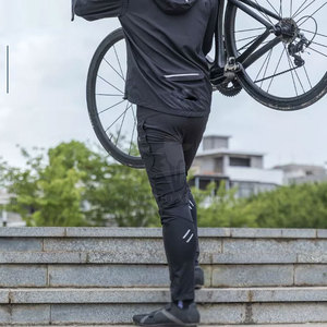 Pantalon de cyclisme décontracté le plus vendu, léger, respirant, anti-humidité, en polyester/coton, grande taille, taille mi-haute, devant plat - Product Image 5