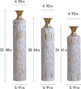 Vase de table artisanal en fer tendance avec un savoir-faire artistique, vase pour la maison et l'hôtel, vase à fleurs international Zahid - Product Image 1
