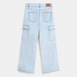 Jeans évasés extensibles à la taille pour femmes pantalons décontractés de style coréen avec poche haute tarif de gros disponible - Product Image 6