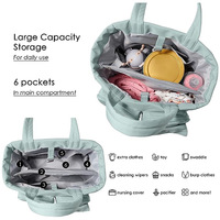 Sac à dos à couches léger avec station à langer extensible, résistant à l'eau, doté d'un port USB, conçu pour les promenades en poussette et les escapades de week-end