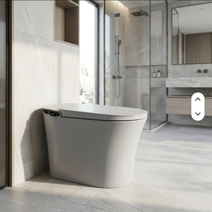WC mural gris avec douchette hygiénique postérieure entièrement réglable, pression d'eau personnalisable, certifié US CUPC ETL WaterMark - Product Image 2