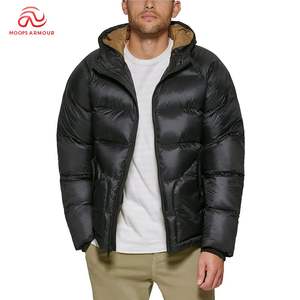 Veste d'hiver personnalisée en duvet de canard pour hommes, vestes à prix de gros de qualité supérieure avec col en fourrure à bulles et rembourrage de la taille pour hommes, vestes Service OEM - Product Image 1